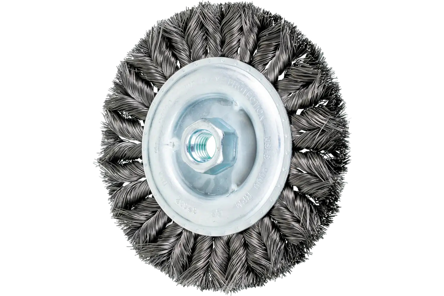 Picture of Pferd Combitwist Knot Wire Wheel Brush 6" Dia. .016 Carbon Steel 5/8-11 Thread